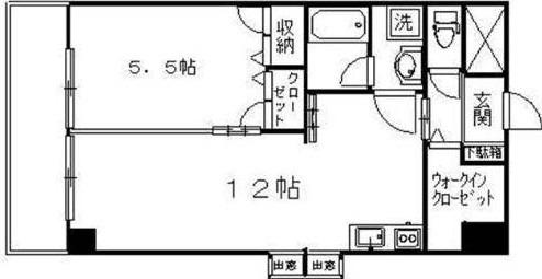 ルミエール松島(1LDK/2階)の間取り写真