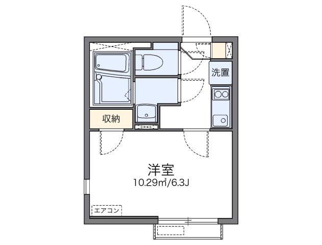 レオネクストあさひ(1K/1階)の間取り写真