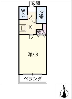 アイコーサンハイツI(1K/3階)の間取り写真