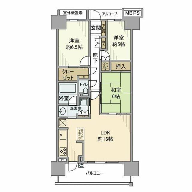 亀戸レジデンス(3LDK/11階)の間取り写真