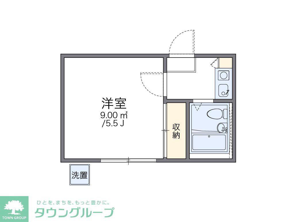 レオパレス上大岡第12(1K/1階)の間取り写真