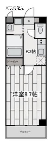 PRECIOUS(1K/1階)の間取り写真
