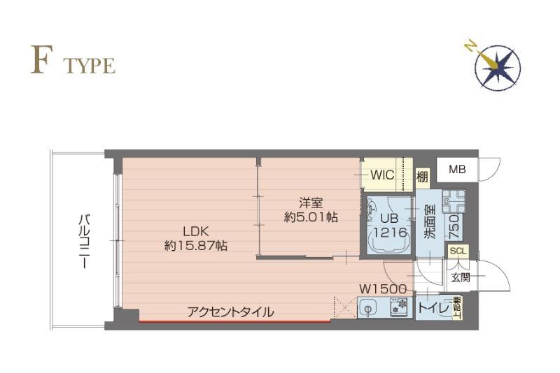 プレジオ神戸長田(1LDK/3階)の間取り写真