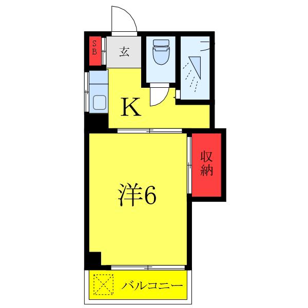 コーポ大塚(1K/3階)の間取り写真