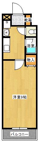 スカイハウス八千代(1K/1階)の間取り写真