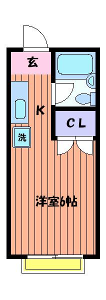 セントラル コーポ S館(1K/1階)の間取り写真
