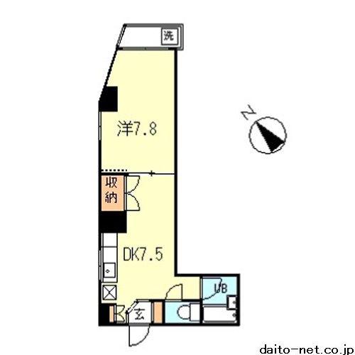 トミヤハイム(1DK/2階)の間取り写真