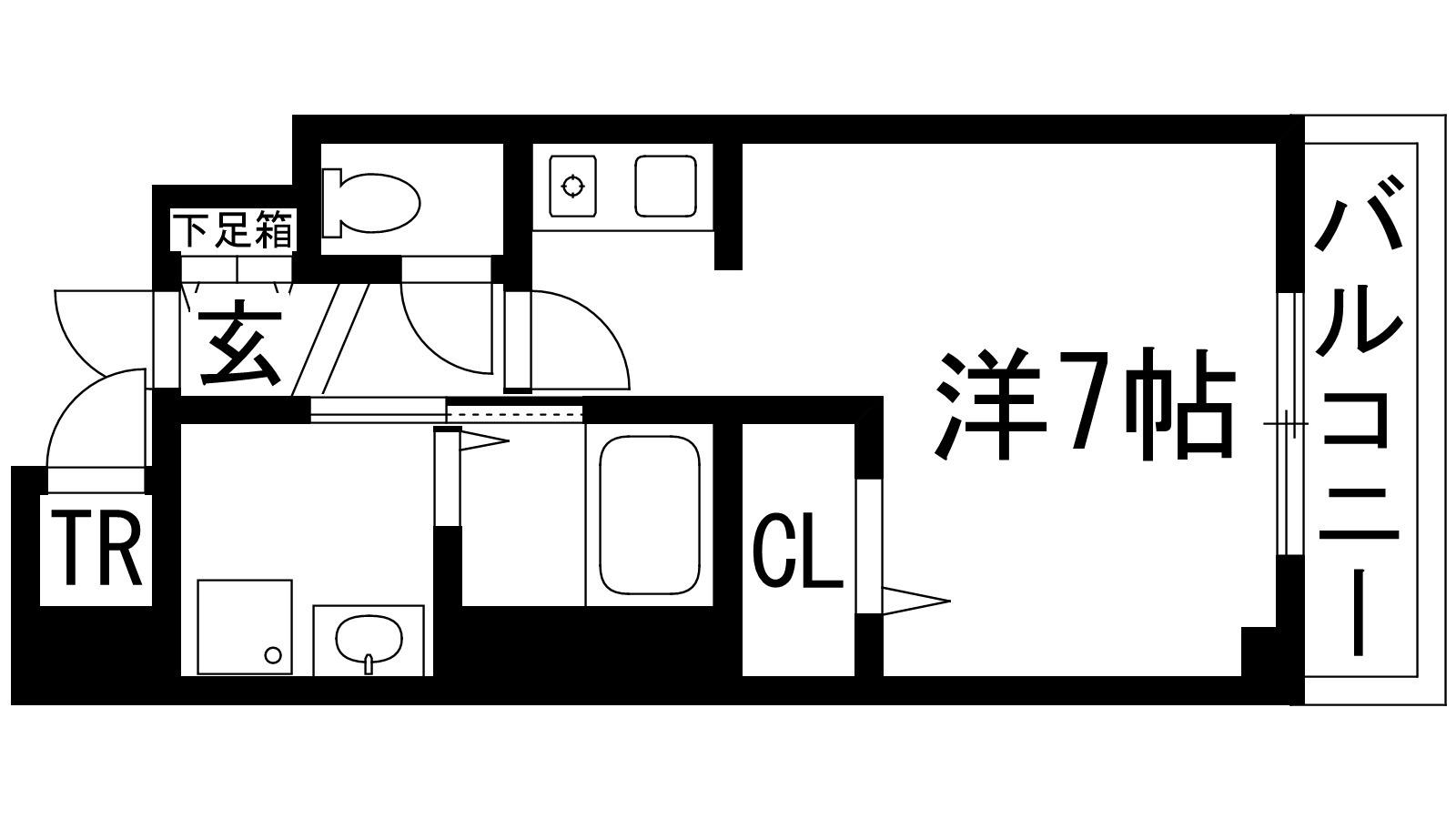 プラティーク(ワンルーム/2階)の間取り写真