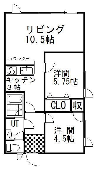 エピソード1(2LDK/2階)の間取り写真