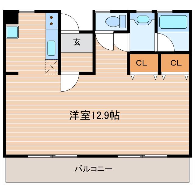 CASA西大渕(ワンルーム/3階)の間取り写真