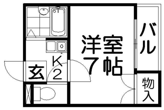 ランテルディ(1K/3階)の間取り写真