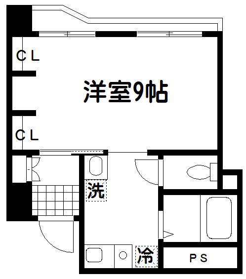 ハイライフ新中野(1K/11階)の間取り写真