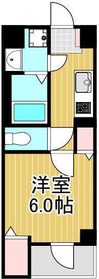DIPS西新井(1K/1階)の間取り写真