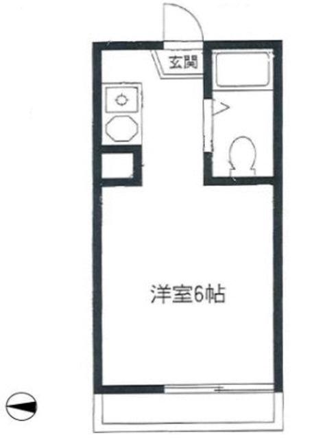 センチュリー栗原(ワンルーム/1階)の間取り写真