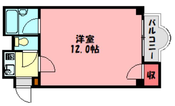 シャルマン清水(1K/3階)の間取り写真