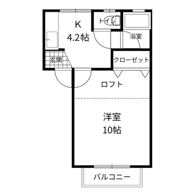 YS城下(1K/2階)の間取り写真