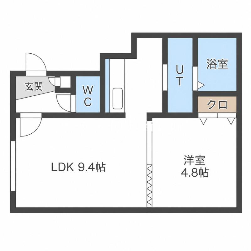デザインキューブ(1LDK/3階)の間取り写真