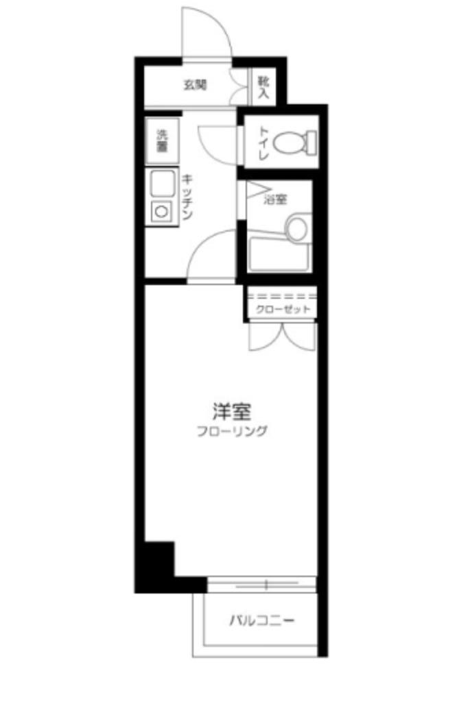 ガーラ桜台(1K/4階)の間取り写真