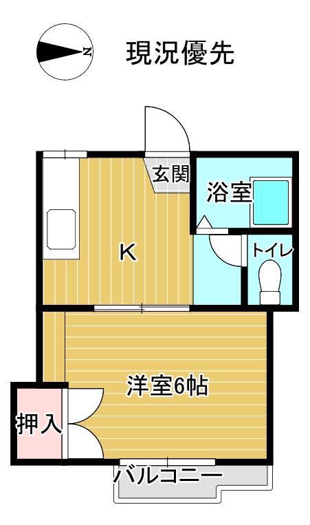 コンシェール久良(1K/1階)の間取り写真