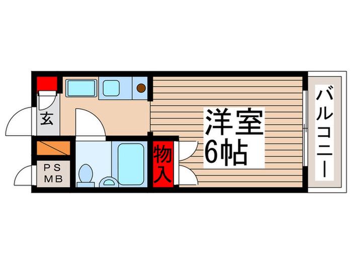 マリーナアイランド(ワンルーム/3階)の間取り写真