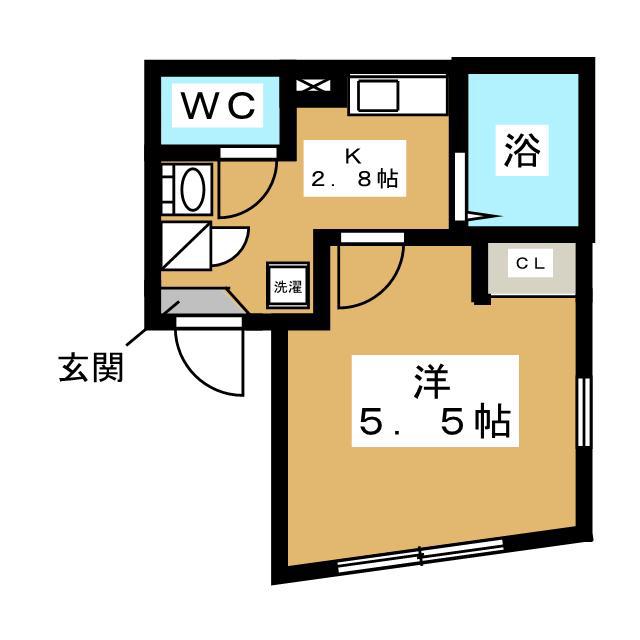 IVY HAUS金沢八景(1K/1階)の間取り写真