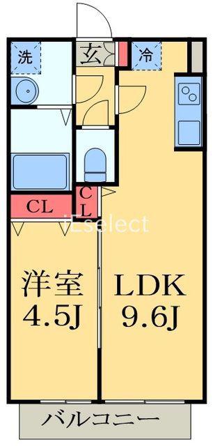 金太郎ヒルズ255(1LDK/4階)の間取り写真