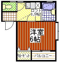 フォレストハイム(1K/2階)の間取り写真