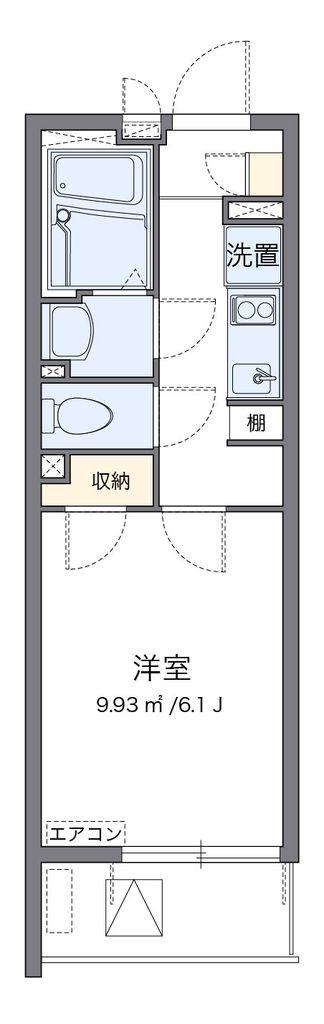 クレイノ春日(1K/3階)の間取り写真