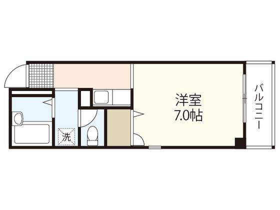 フォンテーヌ勝間(ワンルーム/4階)の間取り写真