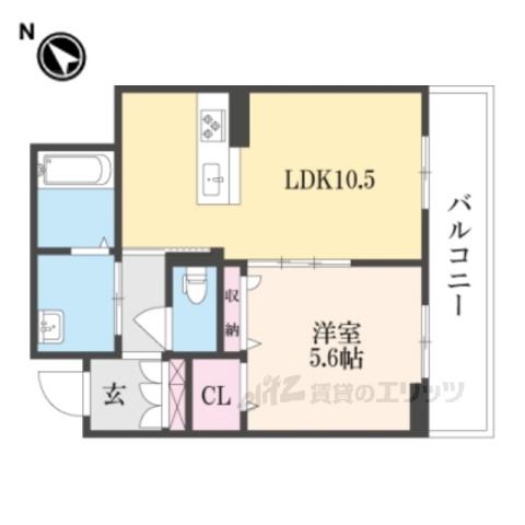 アール ド ヴィーヴル(1LDK/3階)の間取り写真