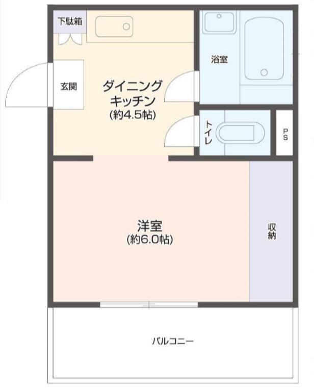 目白グローリーマンション(1DK/3階)の間取り写真
