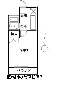 アドバンス(1K/3階)の間取り写真