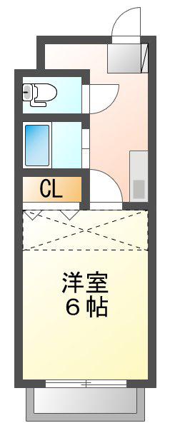 エルドラド光路川 (1K/2階)の間取り写真