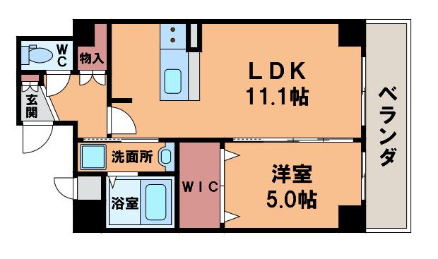 THE TERRACE 天王寺MK(1LDK/4階)の間取り写真