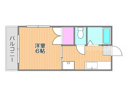 ヴィガーライフ雅 II(1K/1階)の間取り写真