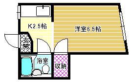 ハイツまほろば(ワンルーム/3階)の間取り写真