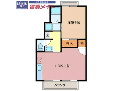 セジュール一番館(1LDK/1階)の間取り写真