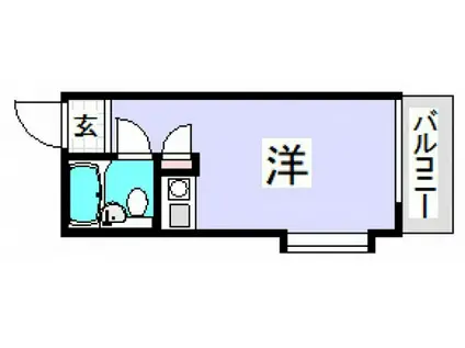セルシオII(ワンルーム/1階)の間取り写真
