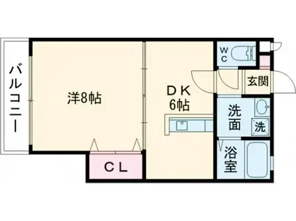 TTM・CALM(1DK/2階)の間取り写真