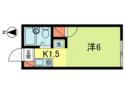 Kホームズ(1K/2階)の間取り写真
