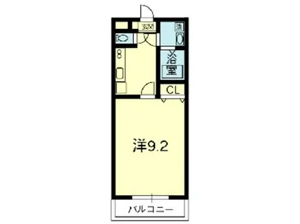 エッジ光の森(1K/3階)の間取り写真