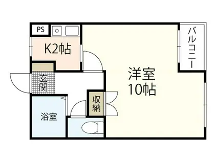 ホリコシビル(1K/3階)の間取り写真