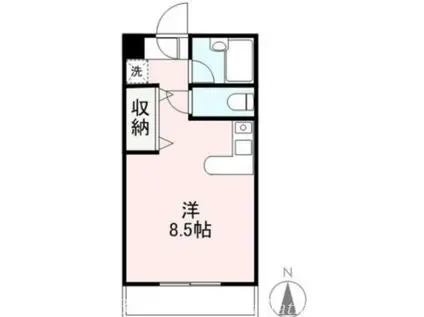 GROW木太(ワンルーム/2階)の間取り写真