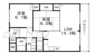 ハイツメロディ(2LDK/3階)の間取り写真