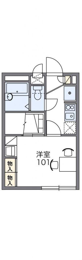 レオパレスレルヒェ(1K/2階)の間取り写真