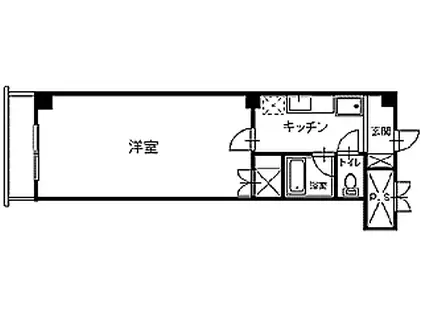 アーク・フォレスト(1K/2階)の間取り写真