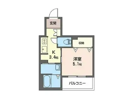 ベル・グランツ金沢八景 A(1K/2階)の間取り写真