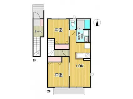 ドレミファ荘II(2LDK/2階)の間取り写真