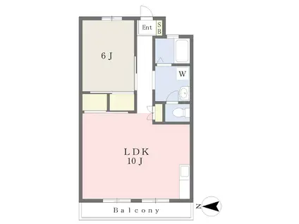 SEIWA16ビル(1LDK/6階)の間取り写真
