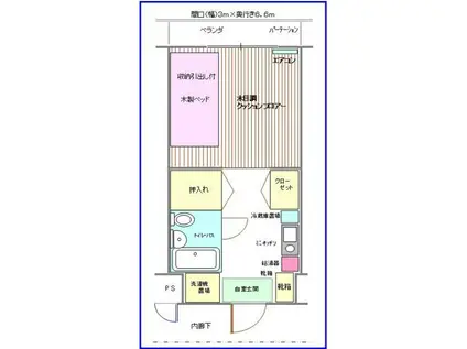 ラフィーネ学生マンション(ワンルーム/1階)の間取り写真